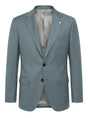Luigi Bianchi Jacket/Blazer Luigi Bianchi - Wool/Silk/Linen Teal Jacket
