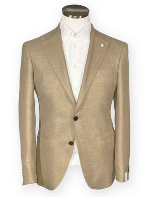 Luigi Bianchi Jacket/Blazer Luigi Bianchi - Wool, Silk & Linen Textured Blazer