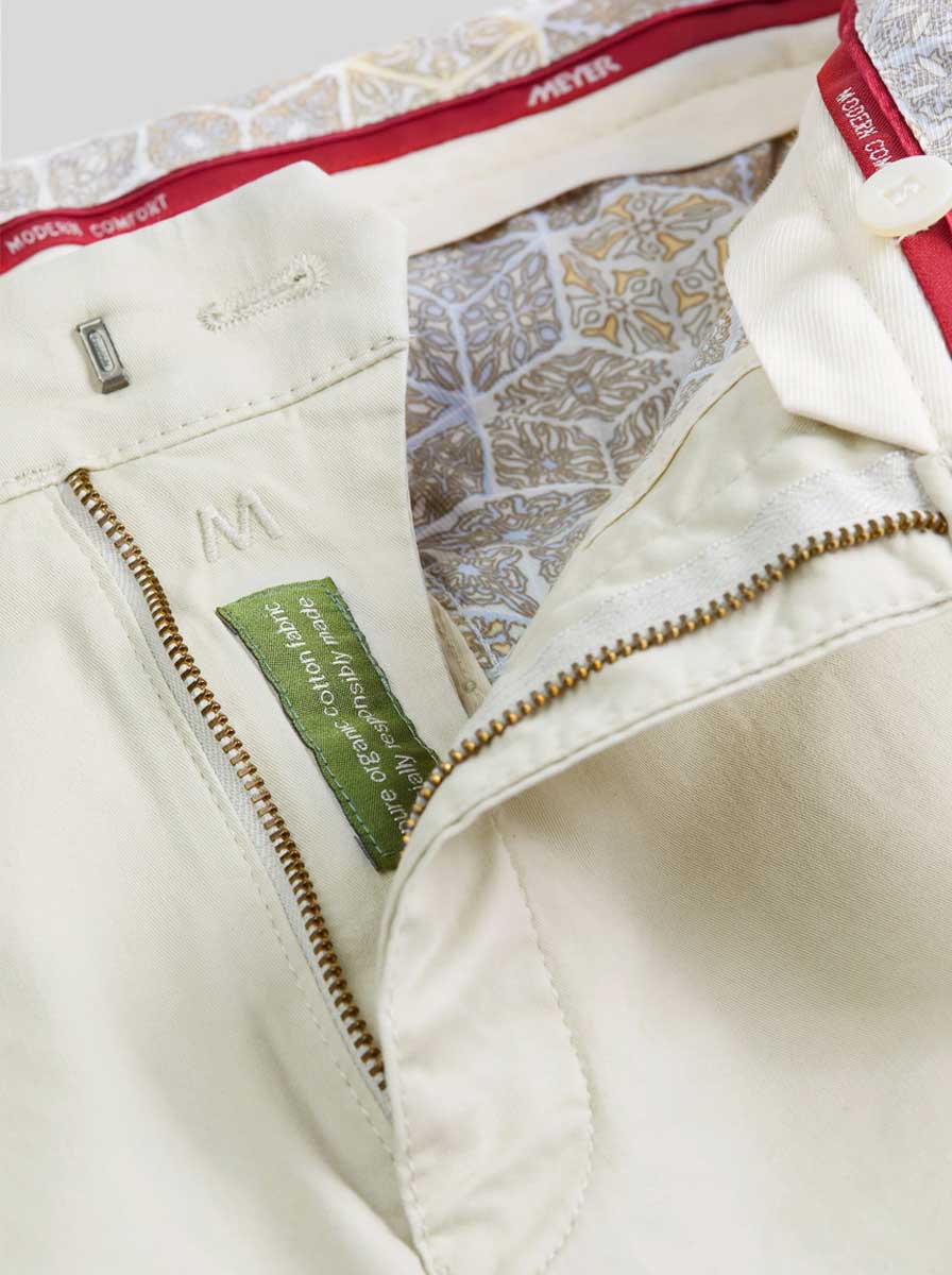 Meyer Chinos/Trousers Meyer - Bonn Beige Cotton Chino