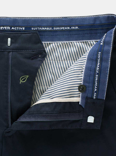 Meyer Chinos/Trousers Meyer - Bonn COOLMAX® Navy Cotton Chino