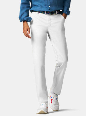 Meyer Chinos/Trousers Meyer - Bonn COOLMAX® White Cotton Chino