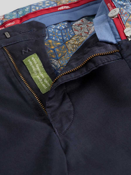 Meyer Chinos/Trousers Meyer - Bonn Navy Cotton Chino