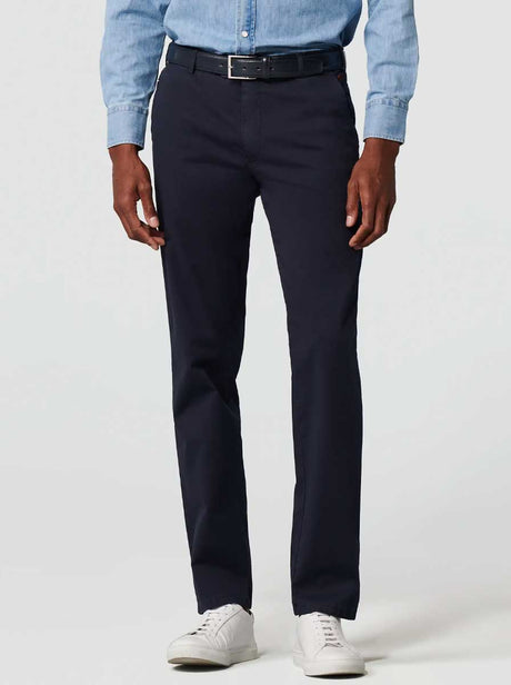 Meyer Chinos/Trousers Meyer - Bonn Navy Cotton Chino