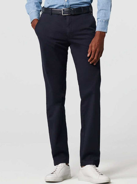 Meyer Chinos/Trousers Meyer - Bonn Navy Cotton Chino
