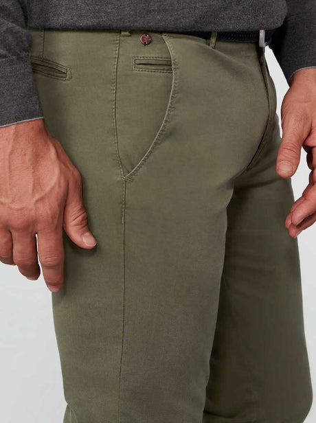 Meyer Chinos/Trousers Meyer - Bonn Olive Cotton Chino