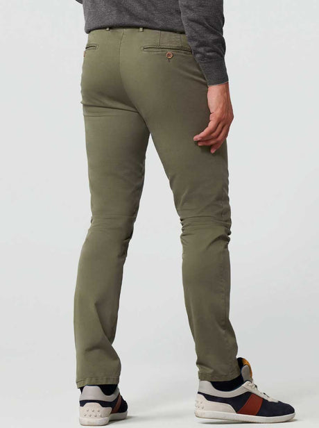 Meyer Chinos/Trousers Meyer - Bonn Olive Cotton Chino