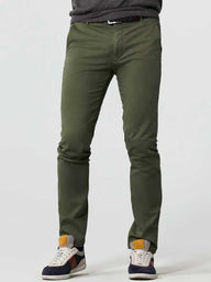 Meyer Chinos/Trousers Meyer - Bonn Olive Cotton Chino