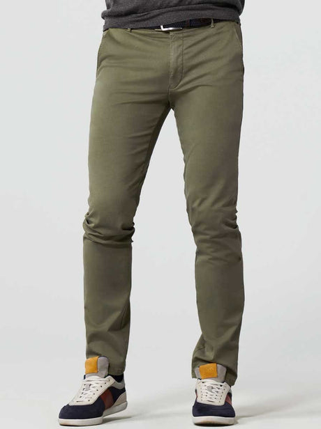 Meyer Chinos/Trousers Meyer - Bonn Olive Cotton Chino