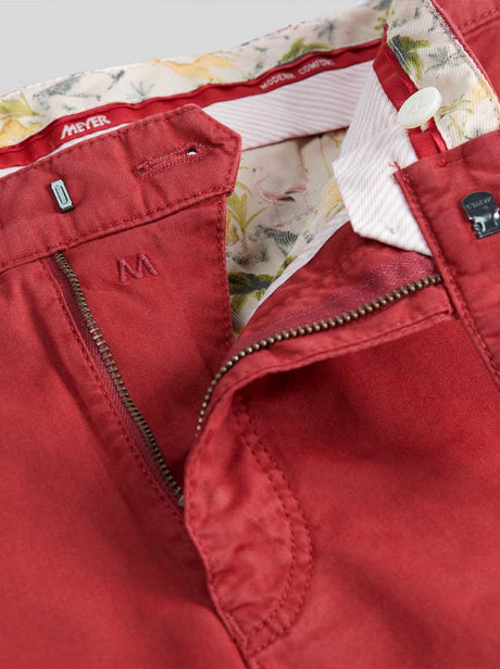 Meyer Chinos/Trousers Meyer - Bonn Red Cotton Chino