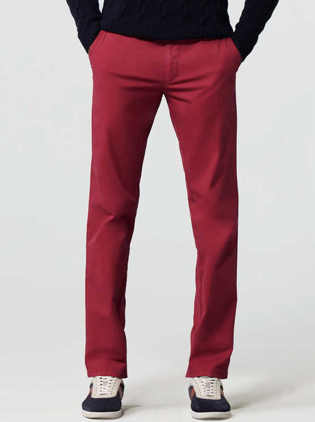 Meyer Chinos/Trousers Meyer - Bonn Red Cotton Chino