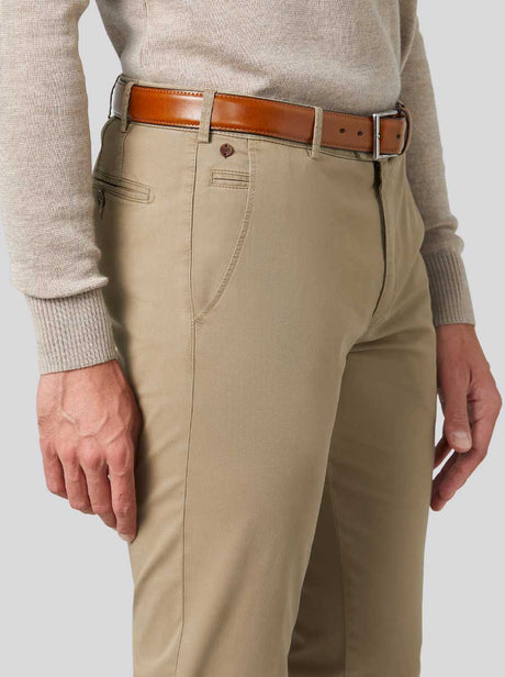 Meyer Chinos/Trousers Meyer - Bonn Stone Cotton Chino