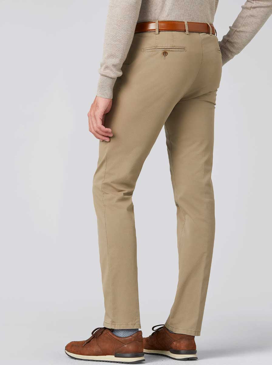 Meyer Chinos/Trousers Meyer - Bonn Stone Cotton Chino