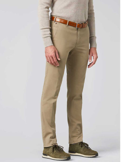 Meyer Chinos/Trousers Meyer - Bonn Stone Cotton Chino