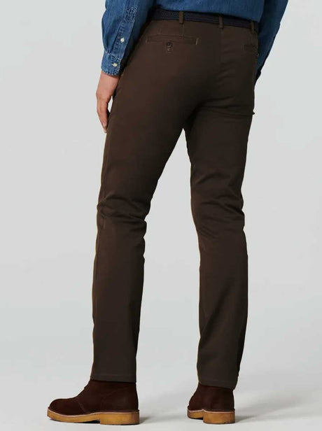 Meyer Chinos/Trousers Meyer - Brown Roma Cotton Chino