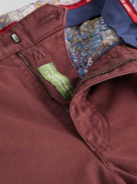 Meyer Chinos/Trousers Meyer - Burgundy Roma Cotton Chino