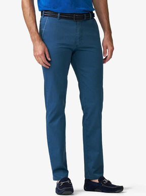 Meyer Chinos/Trousers Meyer - New York Blue Cotton Chino