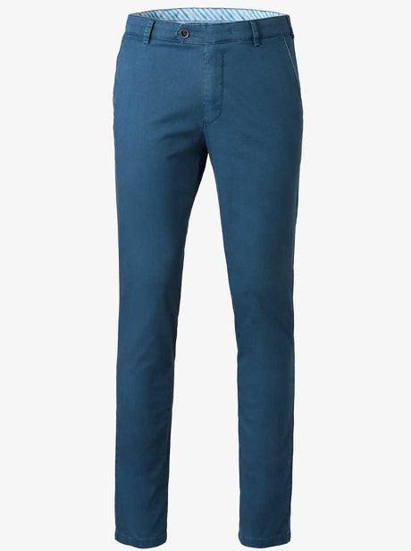 Meyer Chinos/Trousers Meyer - New York Blue Cotton Chino
