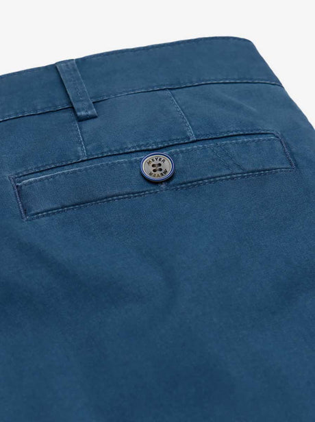 Meyer Chinos/Trousers Meyer - New York Blue Cotton Chino