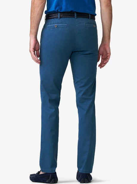 Meyer Chinos/Trousers Meyer - New York Blue Cotton Chino