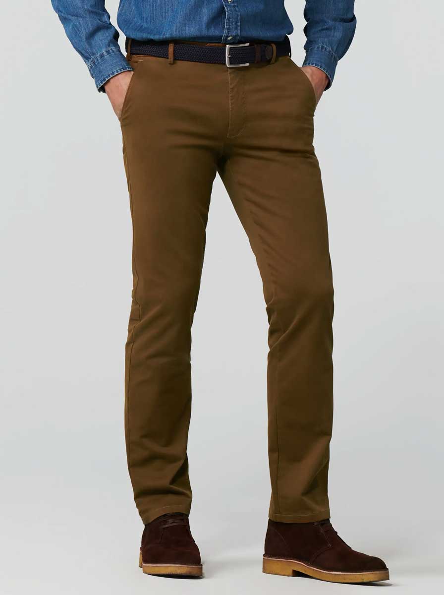 Meyer Chinos/Trousers Meyer - Rio Caramel Cotton Chino