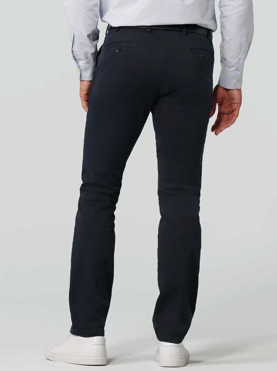 Meyer Chinos/Trousers Meyer - Rio Navy Cotton Chino