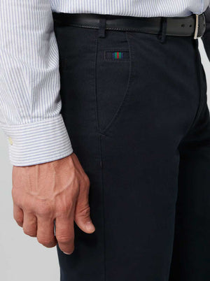 Meyer Chinos/Trousers Meyer - Rio Navy Cotton Chino