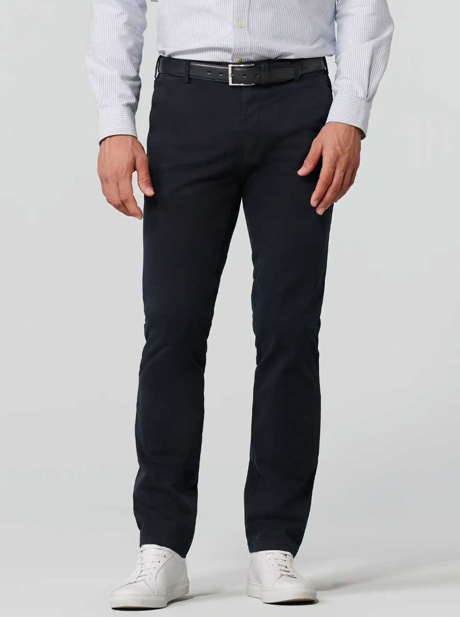 Meyer Chinos/Trousers Meyer - Rio Navy Cotton Chino