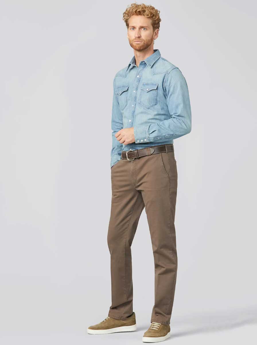 Meyer Chinos/Trousers Meyer - Rio Stone Cotton Chino