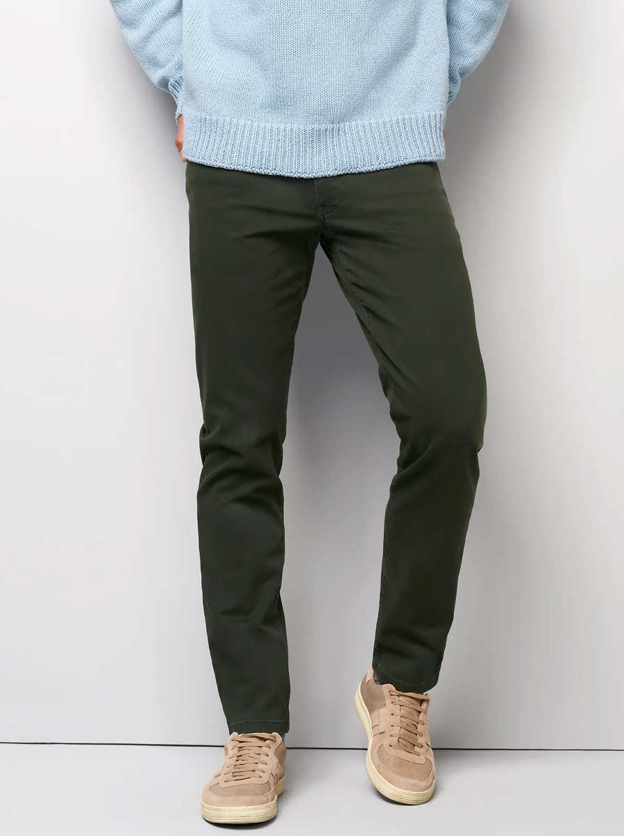 Meyer Jeans M5 - Cotton Stretch Dark Green Jeans