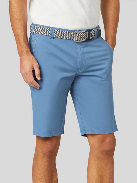 Meyer Shorts Meyer - Palma Blue Cotton Short w/ Contrast Trim