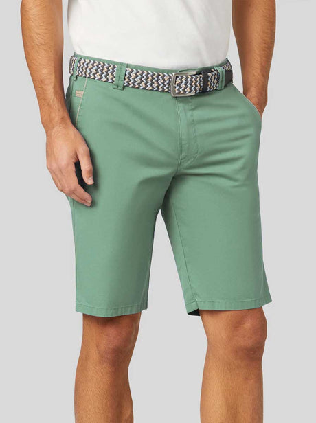 Meyer Shorts Meyer - Palma Green Cotton Short w/ Contrast Trim