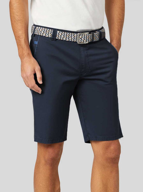 Meyer Shorts Meyer - Palma Navy Cotton Short w/ Contrast Trim