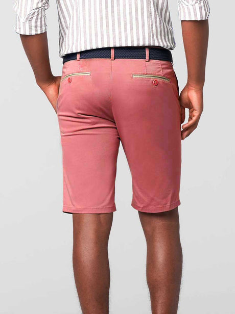 Meyer Shorts Meyer - Palma Rose Pink Cotton Short w/ Contrast Trim