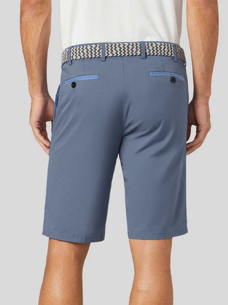 Meyer Shorts Meyer - Palma Washed Blue Cotton Short w/ Contrast Trim