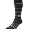 Pantherella Socks Pantherella -  Quakers All Over Multi-Stripe Merino Wool Socks