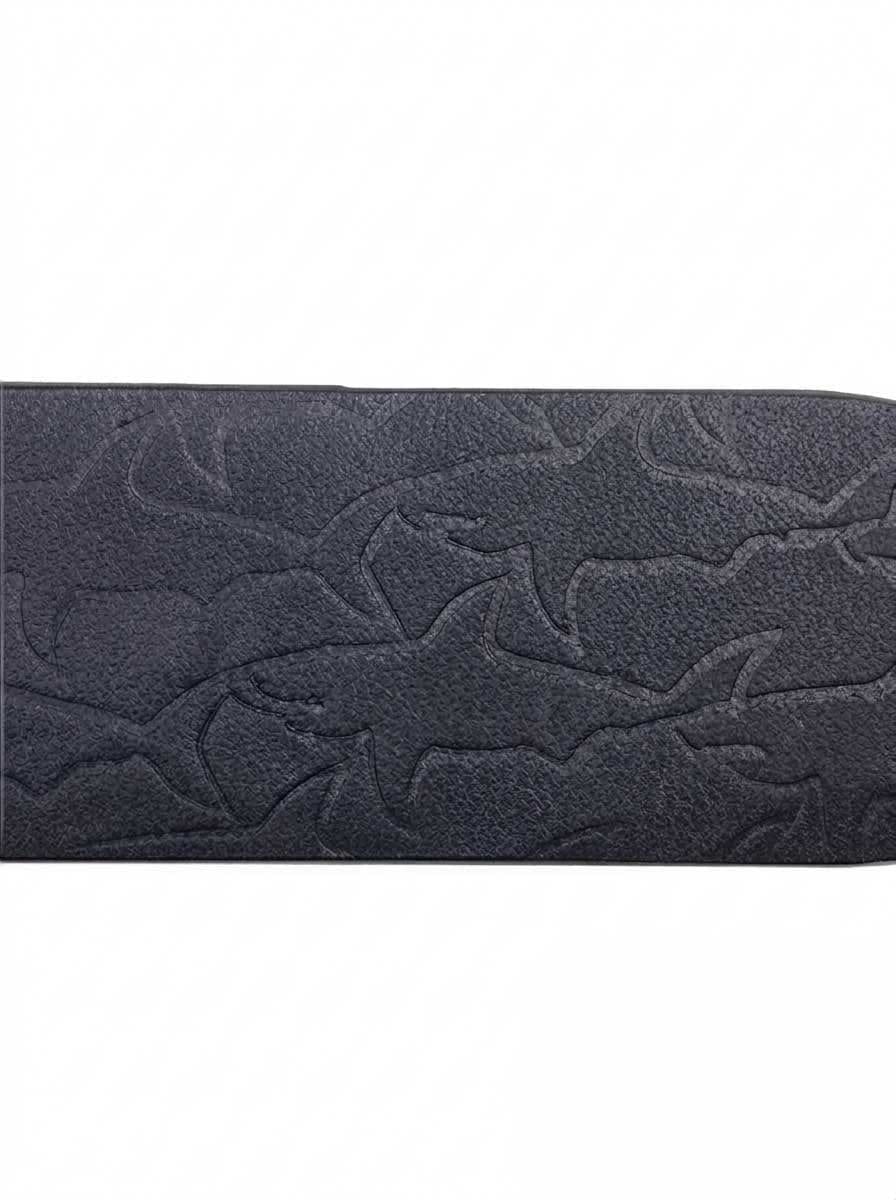 Paul & Shark Belt Paul & Shark - Shark Print Navy Leather Belt