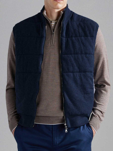 Paul & Shark Coats Paul & Shark - Platinum Typhoon Navy Wool Gilet