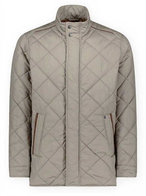 Paul & Shark Coats Paul & Shark - Quilted Beige Jacket with Alcantara® Details