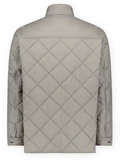 Paul & Shark Coats Paul & Shark - Quilted Beige Jacket with Alcantara® Details