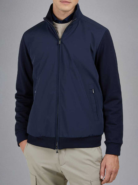 Paul & Shark Coats Paul & Shark - Re 4x4 Stretch Navy Full Zip Hybrid Jacket