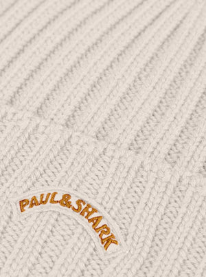 Paul & Shark Hats Paul & Shark - Beige Wool Beanie