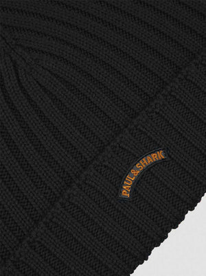 Paul & Shark Headwear Paul & Shark - Black Wool Beanie