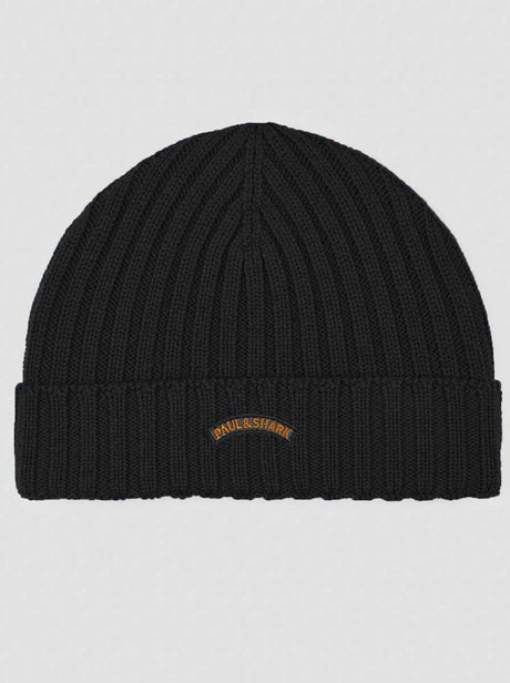 Paul & Shark Headwear Paul & Shark - Black Wool Beanie