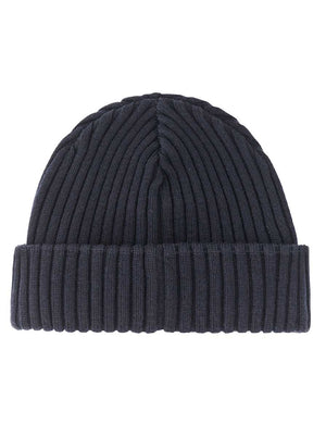 Paul & Shark Headwear Paul & Shark - Ribbed Navy Wool Beanie