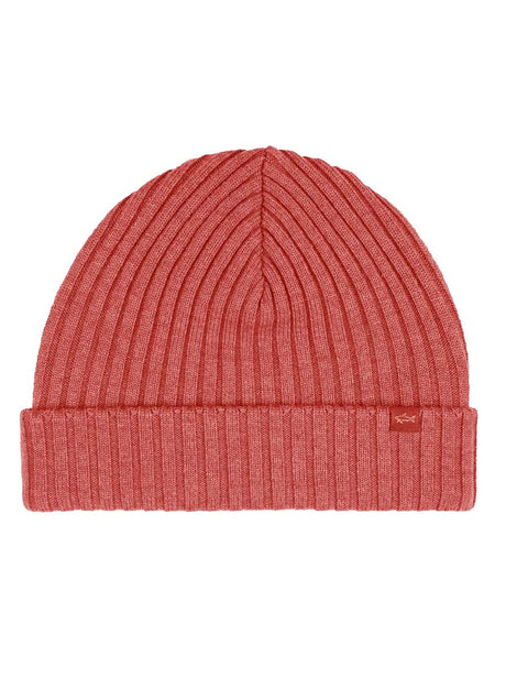 Paul & Shark Headwear Paul & Shark - Ribbed Red Wool Beanie