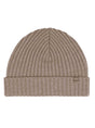 Paul & Shark Headwear Paul & Shark - Ribbed Taupe Wool Beanie
