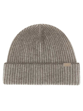 Paul & Shark Headwear Paul & Shark - Wool and Cashmere Ribbed Beige Beanie