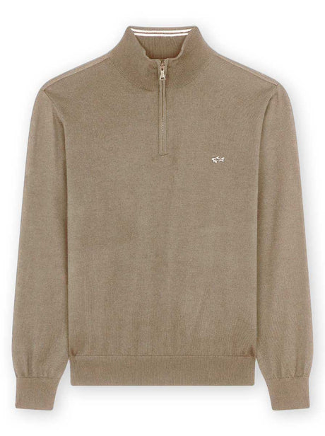 Paul & Shark Knitwear & Jumpers Paul & Shark - Beige Wool half Zip Sweater