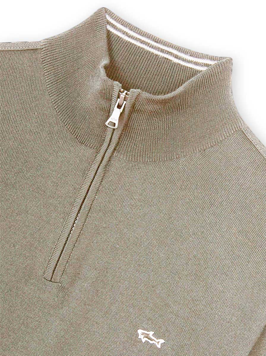 Paul & Shark Knitwear & Jumpers Paul & Shark - Beige Wool half Zip Sweater