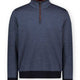 Paul & Shark Knitwear & Jumpers Paul & Shark - Denim Micro Stripe Wool Half Zip Sweater